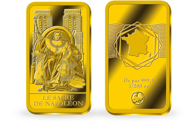 Lingot en or le plus pur  - Le sacre de Napoléon 2024
